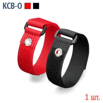 Кабельная стяжка Велькро с центральным монтажным отверстием - КСВ-О 20х300 (кр) (1 шт.)